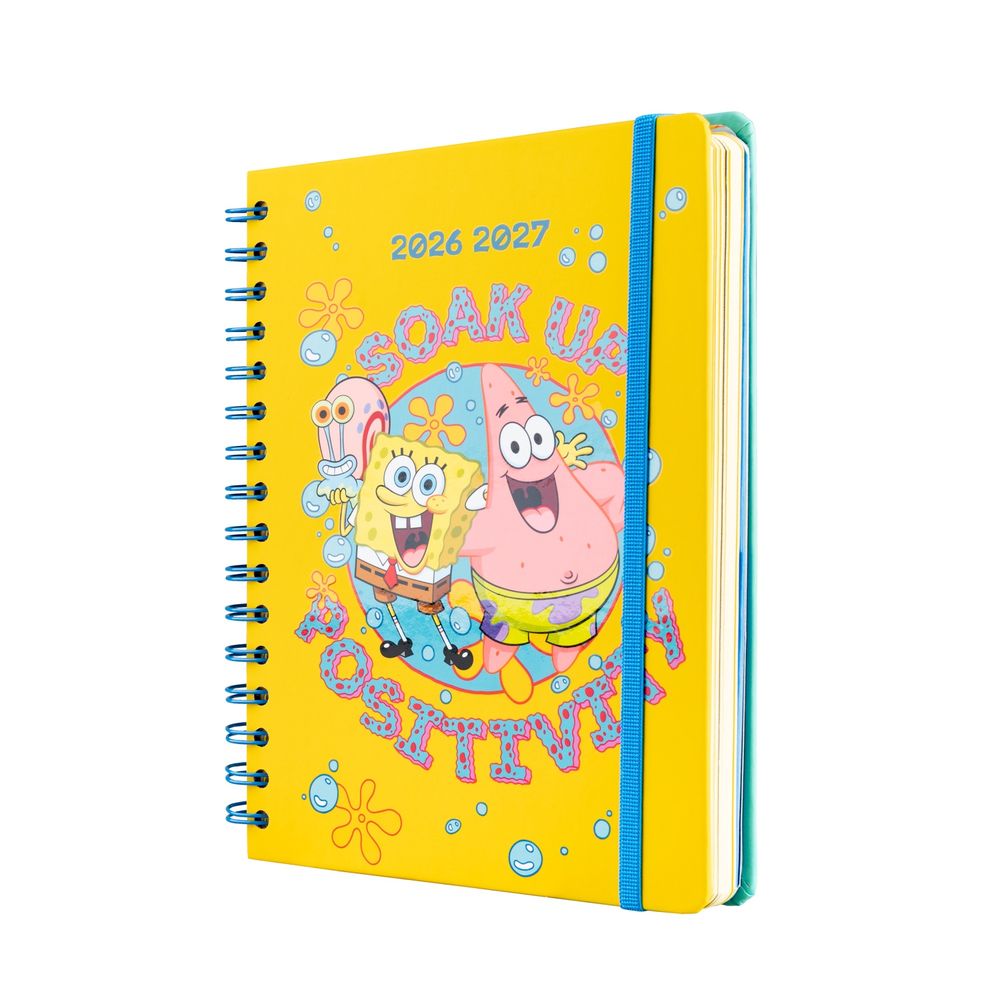 Grupo Erik Spongebob Squarepants - 2026/2027 Week To View A5 12 Months Academic School Diary - Multicolours